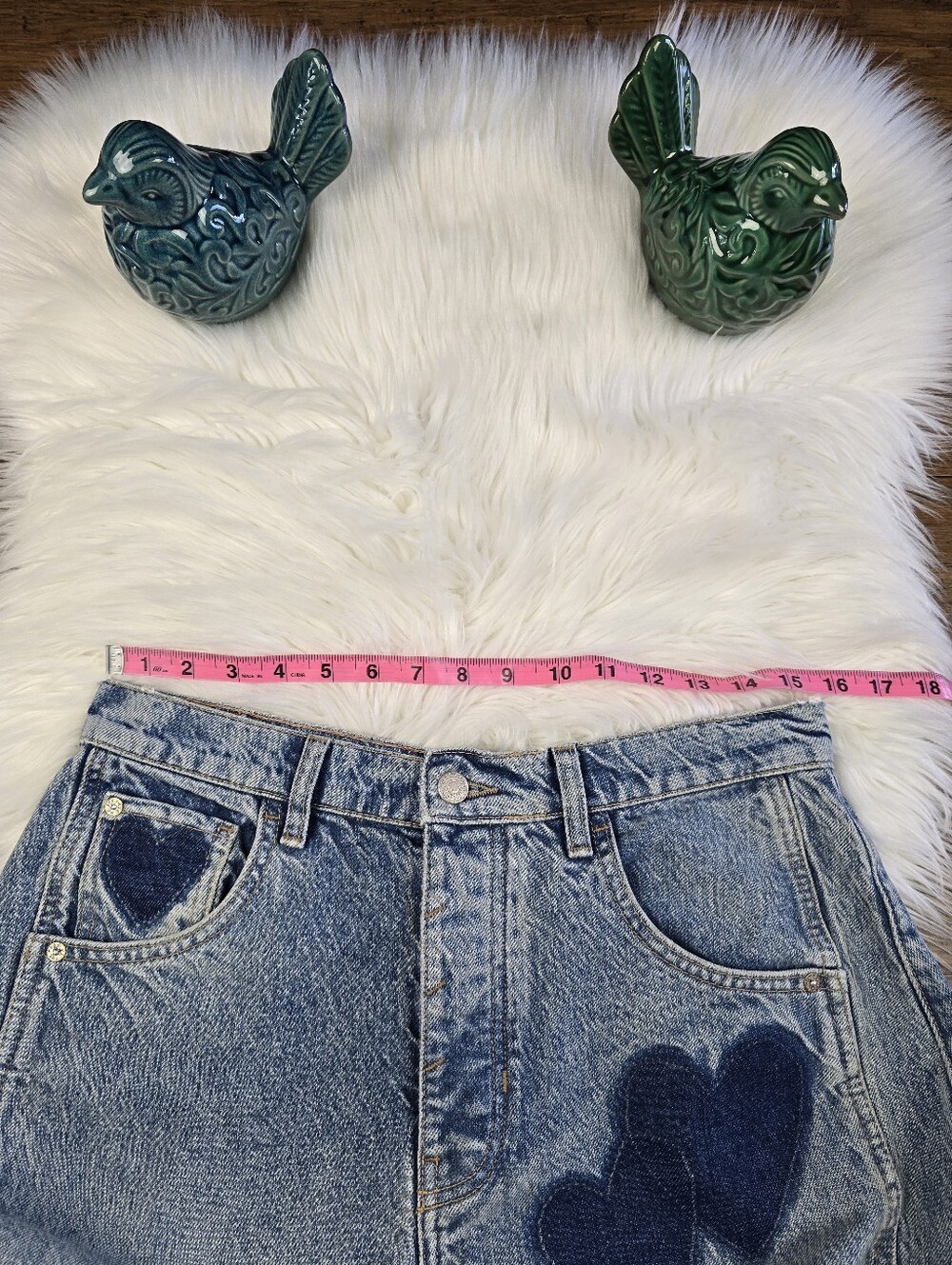 Free People We The Free People Heart Shadow  Barrel Good Luck Jeans 27 - Picture 8 of 14
